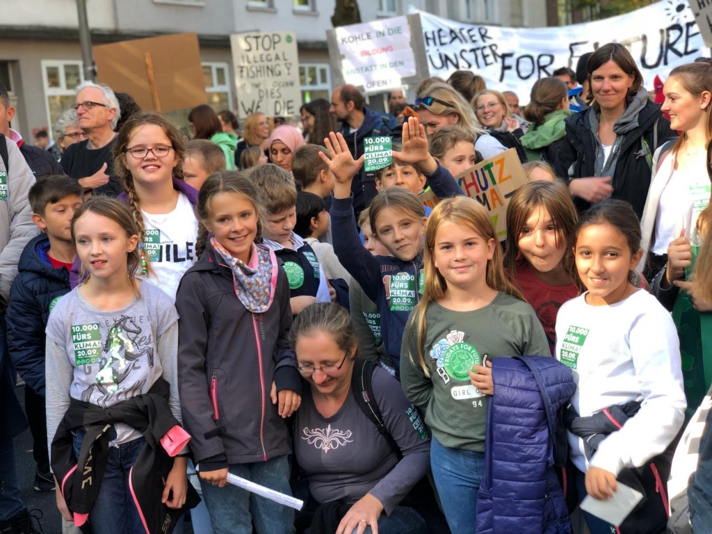 Viertklässler bei der Klima-Demo